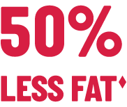 50% less fat